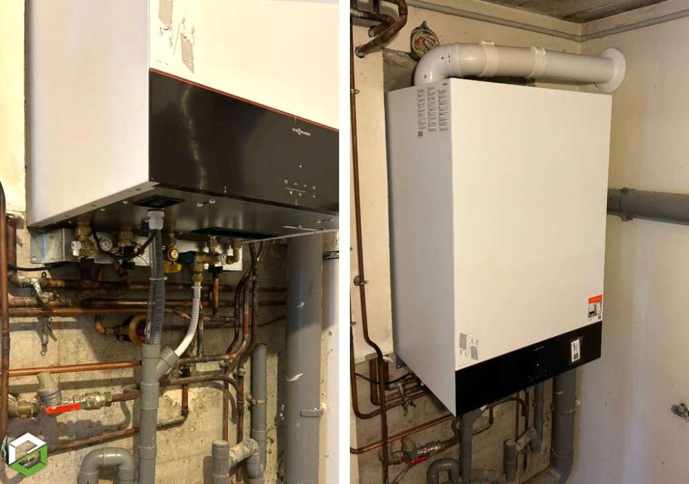 Installation d'une chaudière gaz condensation VIESSMANN pour chauffage et eau chaude sanitaire