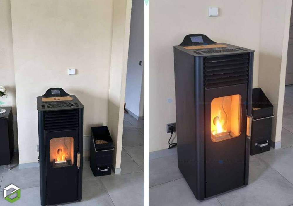 Installation d'un poêle à granulés HOBEN H5 Classic