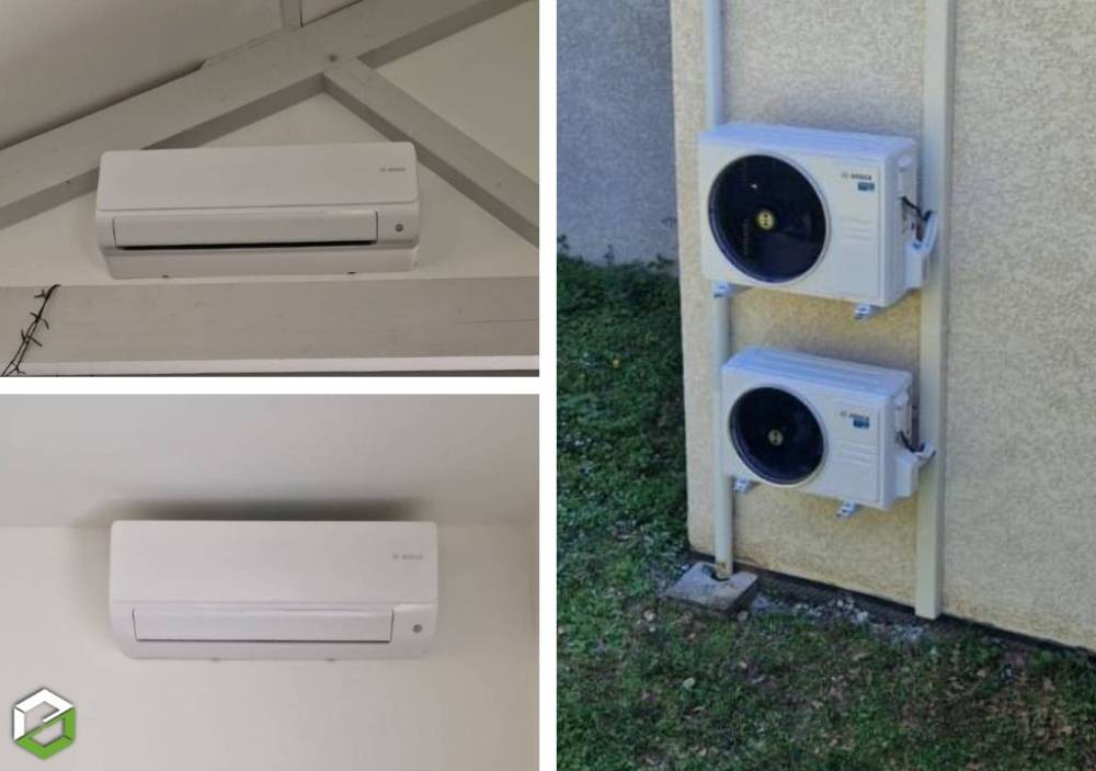 Installation de deux monosplits Bosch dans une maison CREMIEU