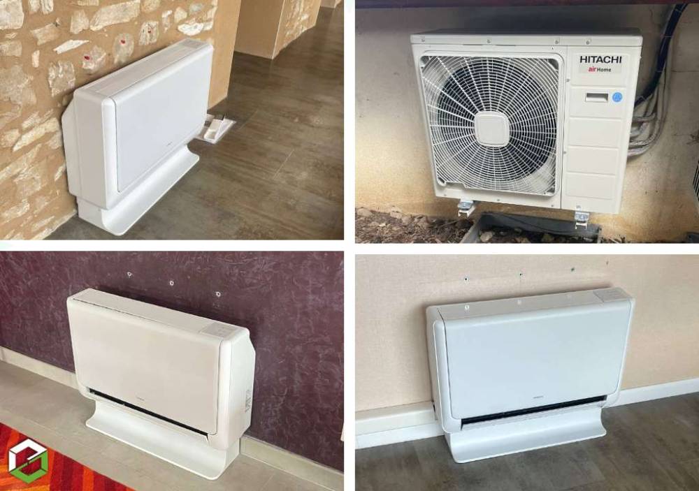 Installation d'une climatisation trisplits HITACHI pour 3 consoles SOLEYMIEU