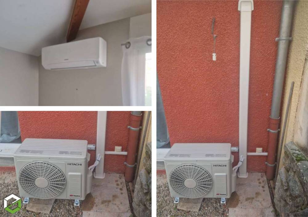 Installation d'une climatisation HITACHI Air Home 400 3.5kW COLOMBIER SAUGNIEU