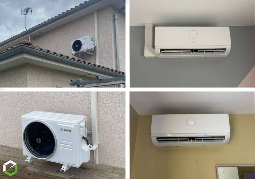 Installation d'un mono-split et d'un bi-splits BOSCH dans une maison BOURGOIN JALLIEU