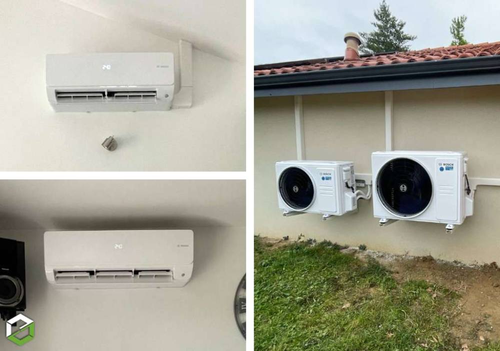 INSTALLATION DE DEUX MONOSPLITS BOSCH DANS UNE MAISON A LUZINAY