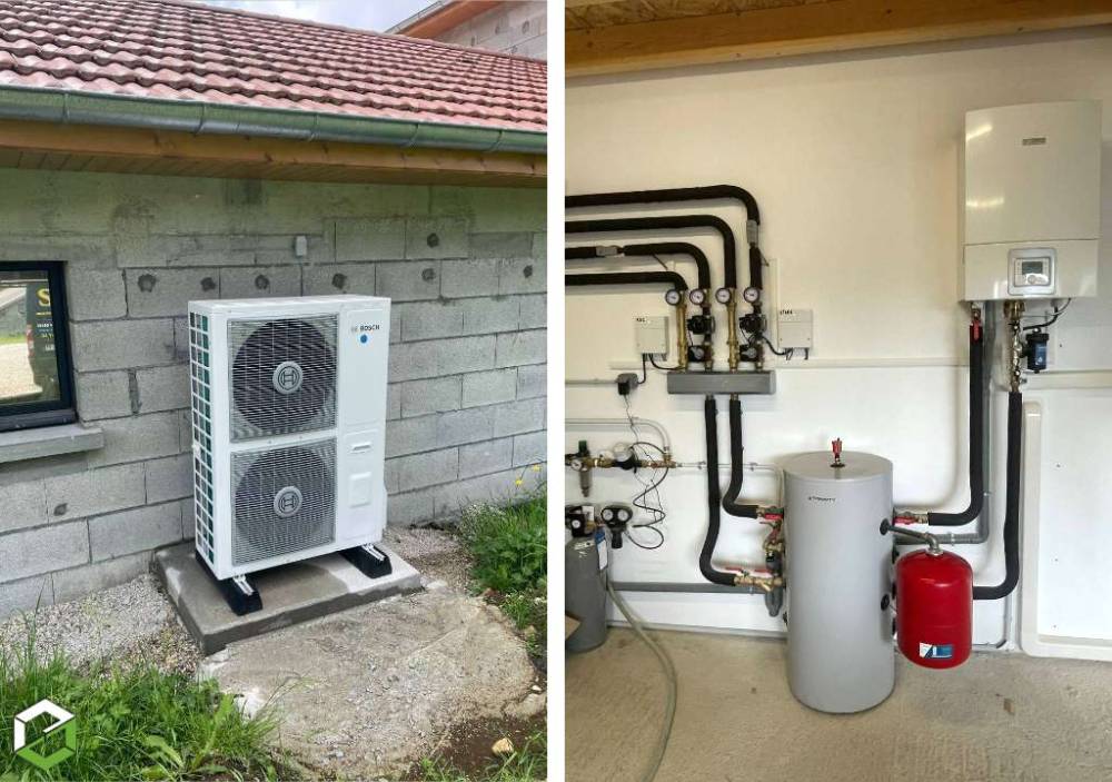 PLOMBERIE ET CHAUFFAGE DANS UNE MAISON NEUVE LOMPNAS