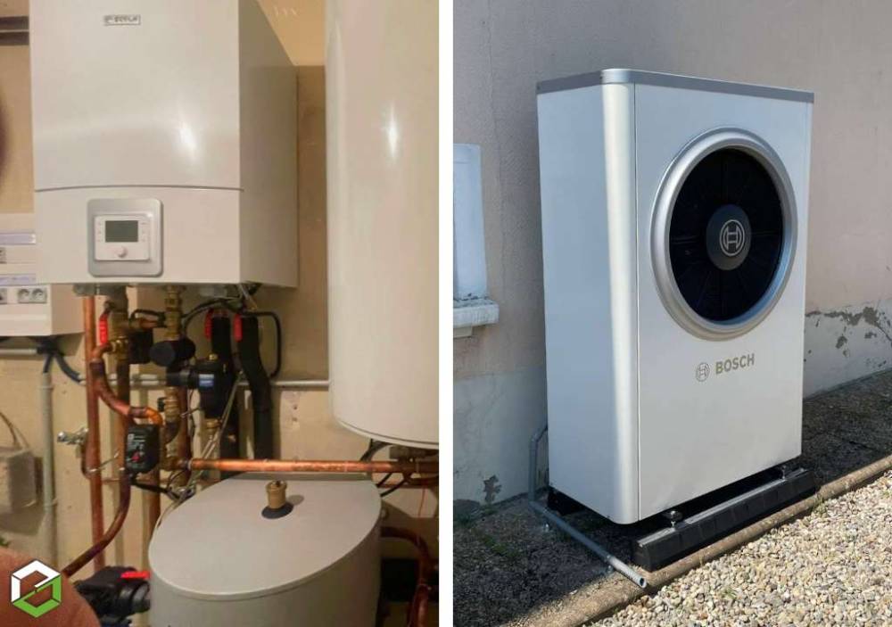 Installation d'une pompe à chaleur BOSCH 7000 ST ROMAIN DE JALIONAS