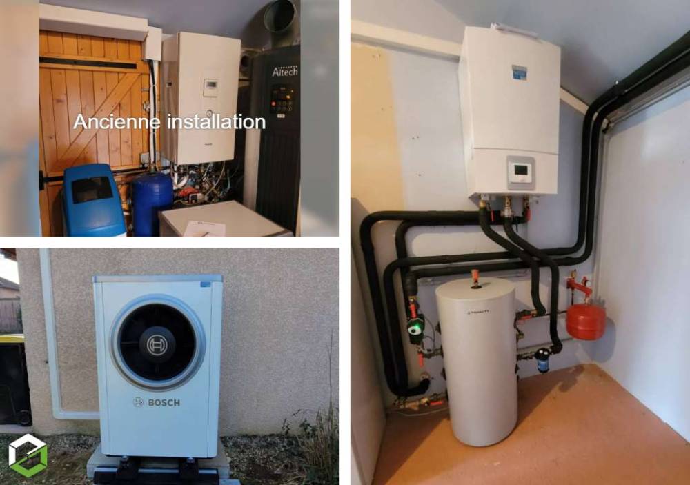 Installation d'une pompe à chaleur BOSCH 7000 dans une maison OPTEVOZ