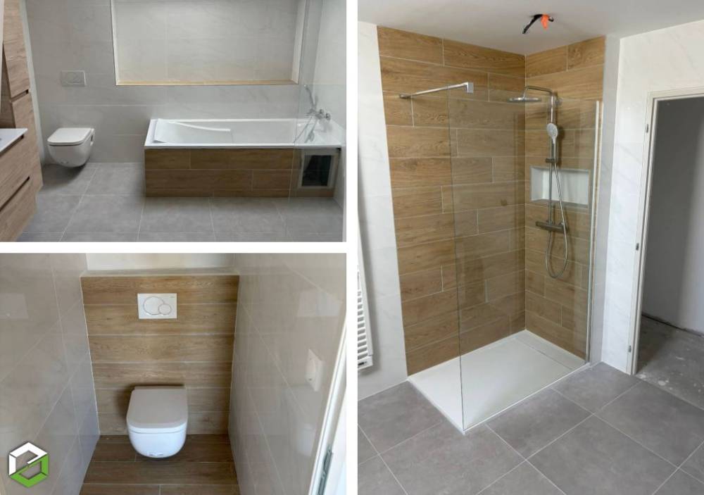 Distribution de plomberie et sanitaire dans une maison en rénovation GROSLEE SAINT BENOIT