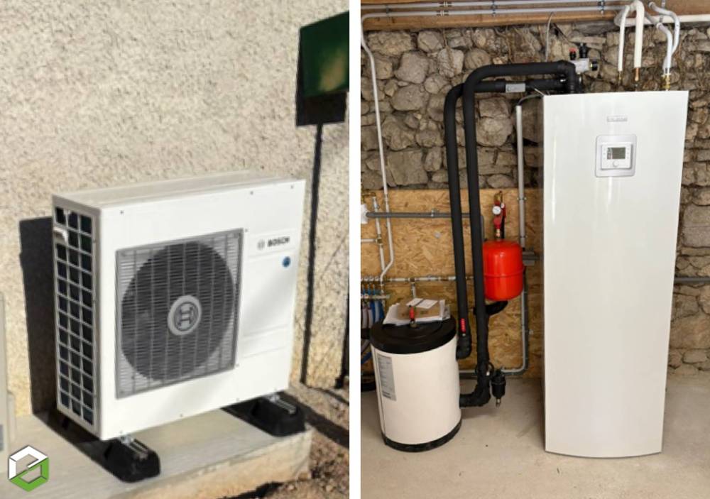 Installation d'une pompe à chaleur BOSCH 3400